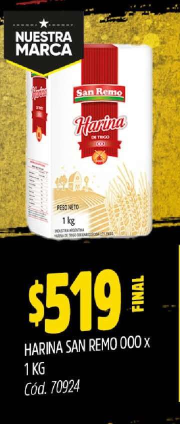 HARINA SAN REMO 000 x 1 KG