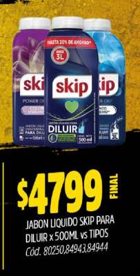 Jabón Líquido Skip para Diluir x 500ml