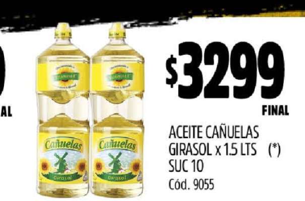 Aceite Cañuelas Girasol x 1.5 Lts