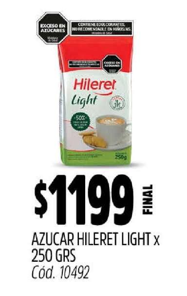 AZUCAR HILERET LIGHT x 250 GRS