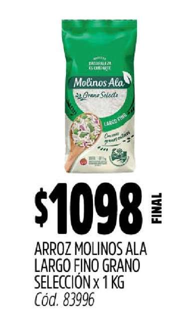 ARROZ MOLINOS ALA LARGO FINO GRANO SELECCION x 1 KG