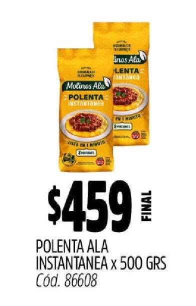 Polenta Ala Instantanea x 500 GRS