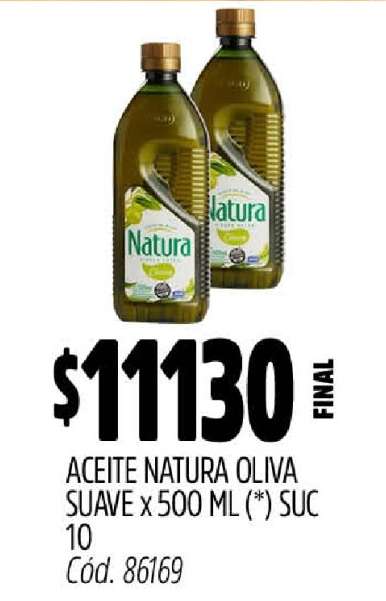 ACEITE NATURA OLIVA SUAVE x 500 ML