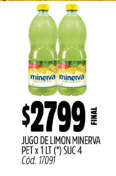 jugo de limón minerva