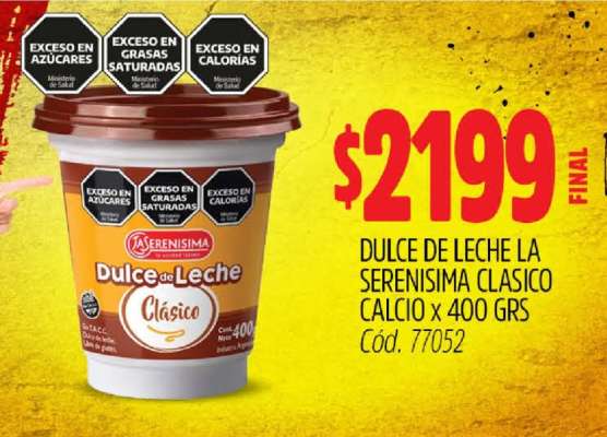 Dulce de Leche La Serenisima Clasico Calcio x 400 grs