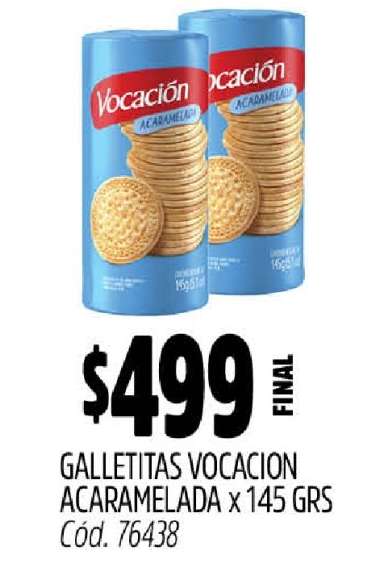 Galletitas Vocacion Acaramelada x 145 GRS