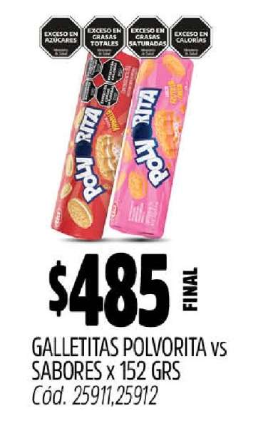 Galletitas Polvorita vs Sabores x 152 grs