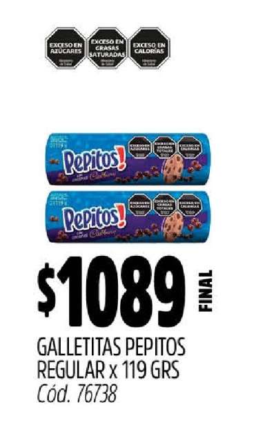 GALLETITAS PEPITOS REGULAR x 119 GRS