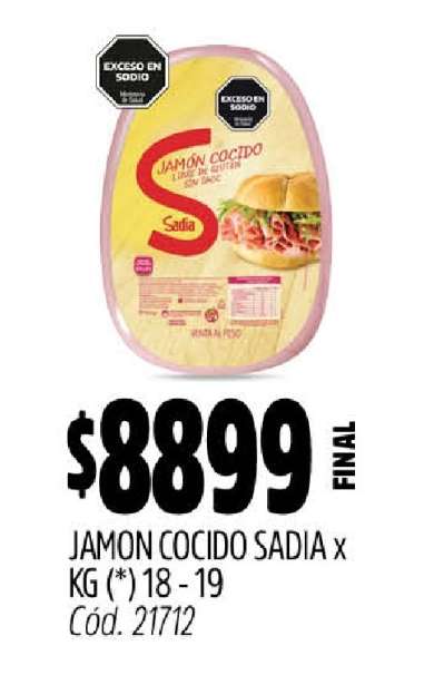 JAMON COCIDO SADIA X KG