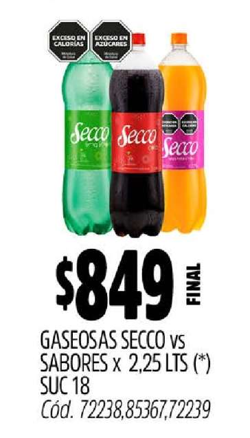 Gaseosas Secco vs Sabores