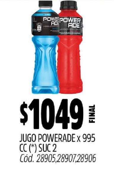 Jugo Powerade x 995 cc