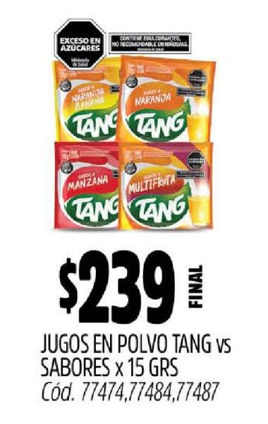 JUGOS EN POLVO TANG vs sabores