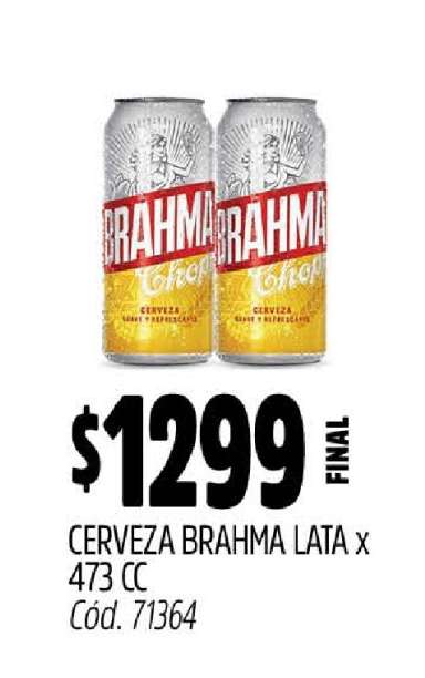 CERVEZA BRAHMA LATA X 473 CC