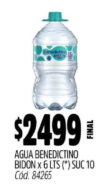 Agua Benedictino Bidon x 6 LTS