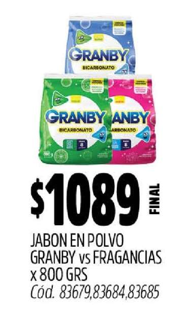 Jabón en Polvo Granby vs Fragancias