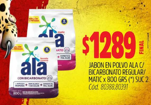 Jabón en Polvo Ala con Bicarbonato