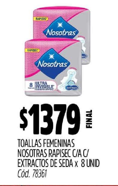 Toallas Femeninas Nosotras Rapisec