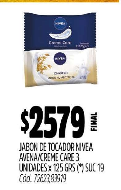 Jabón de Tocador Nivea Avena/Creme Care