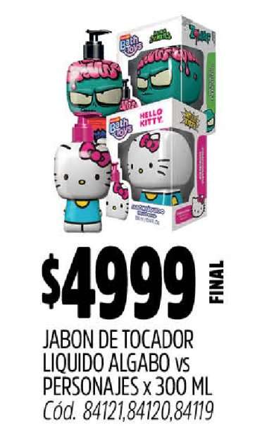Jabón de Tocador Líquido Algabo VS Personajes