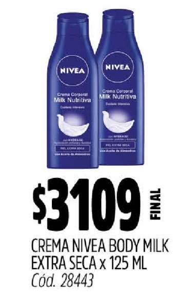 Crema Nivea Body Milk Extra Seca x 125 ml