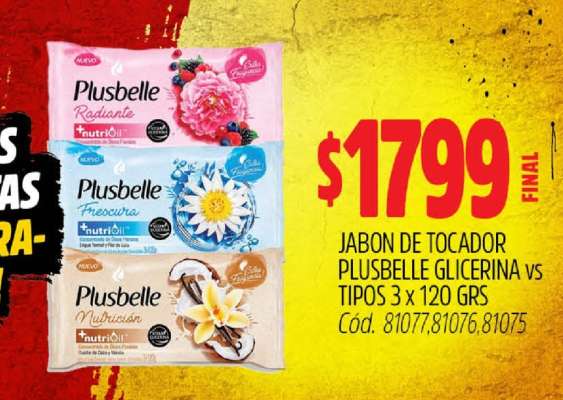 Jabón de Tocador Plusbelle Glicerina