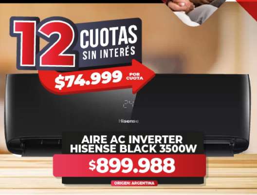 Aire AC Inverter Hisense Black 3500W
