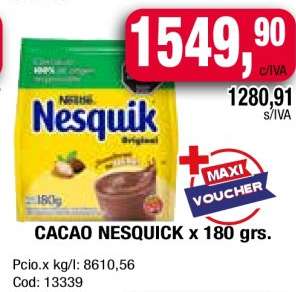 CACAO NESQUICK x 180 grs.