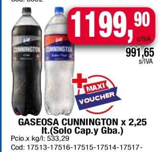 GASEOSA CUNNINGTON x 2,25 lt.