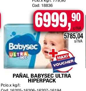 PAÑAL BABYSEC ULTRA HIPERPACK
