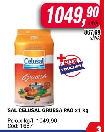 SAL CELUSAL GRUESA PAQ x1 kg