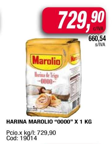 HARINA MAROLIO “0000” X 1 KG