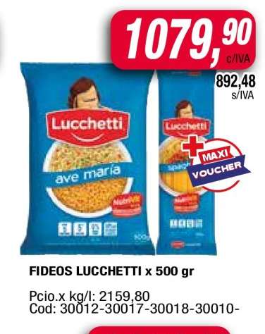 FIDEOS LUCCHETTI x 500 gr