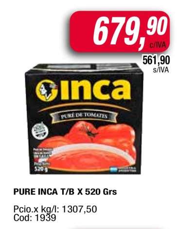 PURE INCA T/B X 520 Grs