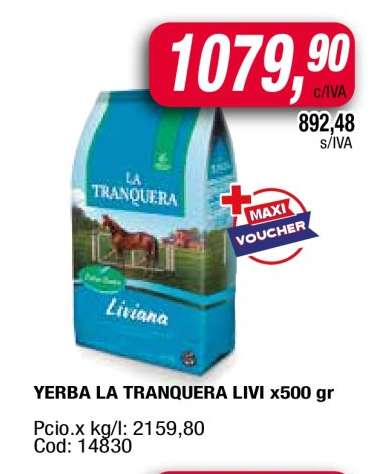 YERBA LA TRANQUERA LIVI x500 gr