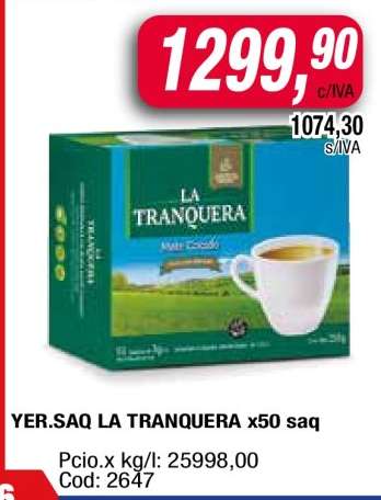 YER.SAQ LA TRANQUERA x50 saq