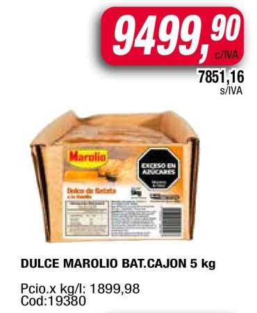 DULCE MAROLIO BAT.CAJON 5 kg