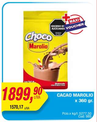 CACAO MAROLIO x 360 gr.