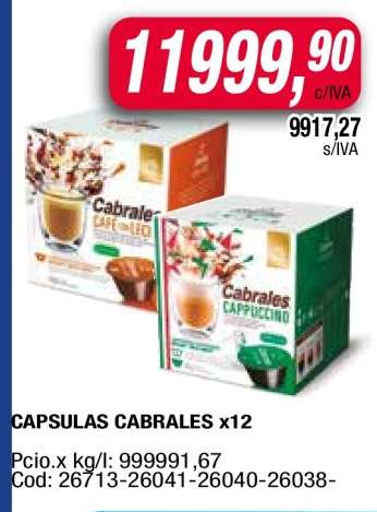 CAPSULAS CABRALES x12