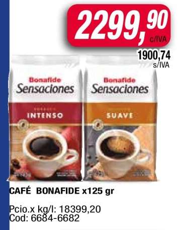 CAFÉ BONAFIDE x125 gr