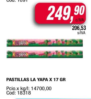 PASTILLAS LA YAPA X 17 GR