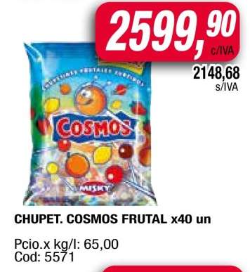 CHUPET. COSMOS FRUTAL x40 un