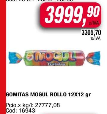 GOMITAS MOGUL ROLLO 12X12 gr