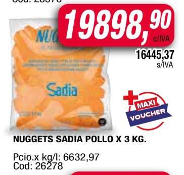 NUGGETS SADIA POLLO X 3 KG.