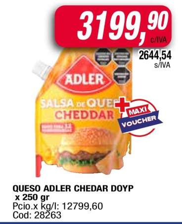 QUESO ADLER CHEDDAR DOYP