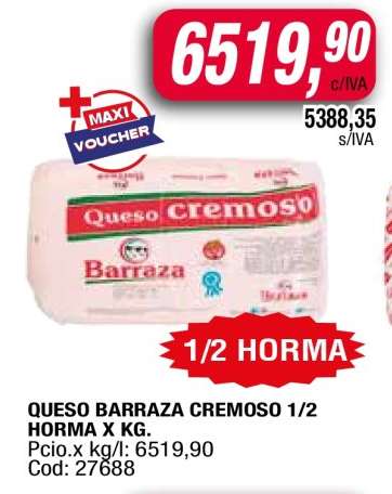 Queso Barraza Cremoso 1/2 Horma