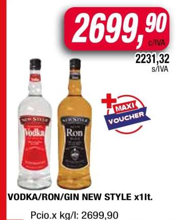 VODKA/RON/GIN NEW STYLE x1lt.