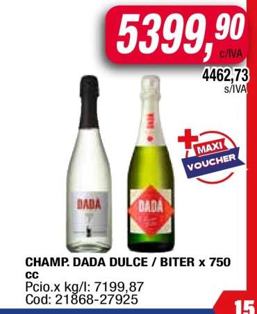 CHAMP. DADA DULCE / BITER x 750 cc