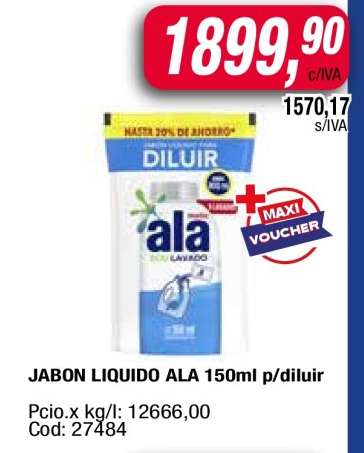 JABON LIQUIDO ALA 150ml p/diluir