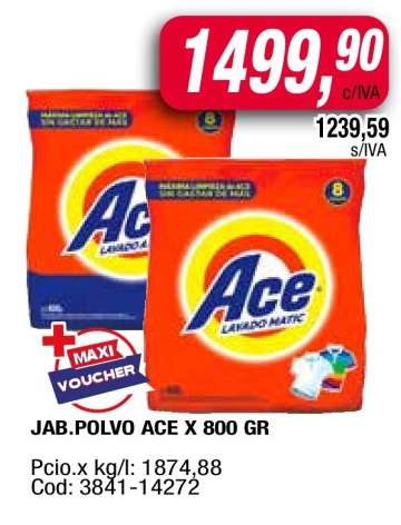 JAB.POLVO ACE X 800 GR