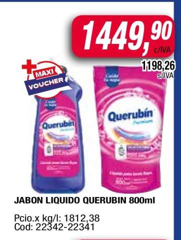 JABON LIQUIDO QUERUBIN 800ml